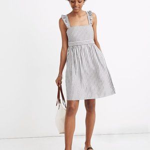 Striped Ruffle-Strap Empire Dress
